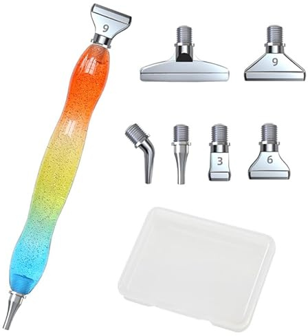 DOTBUY-SHOP Galaxie Kit de Peinture Diamant, Accessoires et Outils d'art Diamantés, d'art Diamantés avec Stylet Diamond et Plusieurs en-Têtes de Remplacement (Orange)