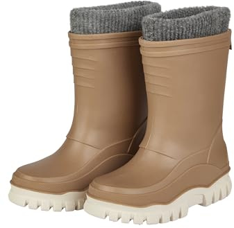 Sterntaler Unisex barn enfärgade, fodrade gummistövlar, Lejonbrun, 27 EU
