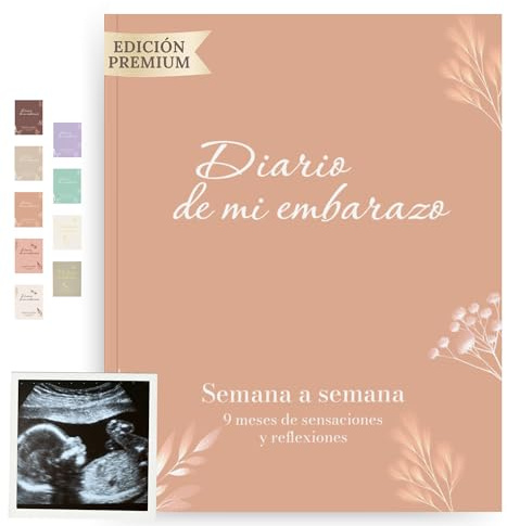 HUBORNS - Diario de Embarazo para Futuras Mamás | Secciones Guiadas, Espacio para Fotos, Regalo Original para Embarazadas, Baby Shower