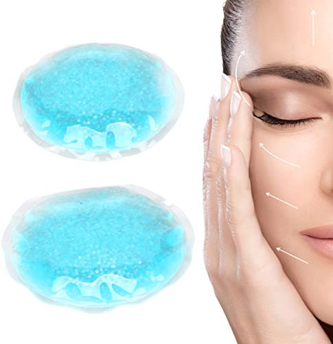 Tissting Coussinets de Gel pour les Yeux, Coussinets Réutilisables Ergonomiques pour Soulagement Rapide de la Fatigue Oculaire, Réduit Gonflement et Rougeurs, pour Maison, Voyage et Bureau