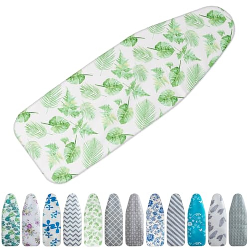 Standard Bügelbrettbezug Schnelles Bügeln Haus Bügeltischbezug Hotel Bügelbrett Bezug Für Dampfbügeleisen,Dampfbügelstation Elastisch Baumwolle Bügelbezug(Light Green,125x46cm)