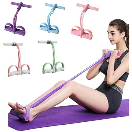 Multifunction Tension Rope, 6-Tube Pedal Resistance Band Elastic Pull Yoga Tension Rope