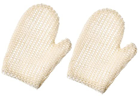 HAPINARY 2 Piezas Guantes Exfoliantes Espalda Guantes de Baño Tejidos para Ducha para Eliminar Piel Muerta Cómodos