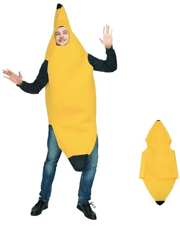 ChAusa Platano Disfraz de Plátano Adulto 148x65cm Disfraz Despedida Soltero | Disfraces Carnaval Adultos Trajes de Carnaval Adult Perfecto para Fiestas Temáticas Halloween Eventos Graciosos Celebracione