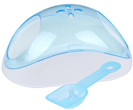 iplusmile Sandbadezimmer Für Kleine Haustiere Hamster Chinchilla Langlebiger Kunststoff Mit Sandschaufel Halbtransparent Tragbar Für Zuhause Und Reise
