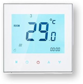 MelkiSmart Modbus RTU termostat - 1000-serien programmerbar termostat för uppvärmning eller luftkonditionering - fjärrkontroll från mobiltelefon, kompatibel med Alexa, Google Home, IFTTT