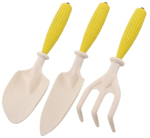 ibasenice Set Outils de Jardinage avec Pelle Transplantoir et Râteau Ergonomique et pour Transplantation et Creusage Extérieur Adapté Aux Petits Pots et