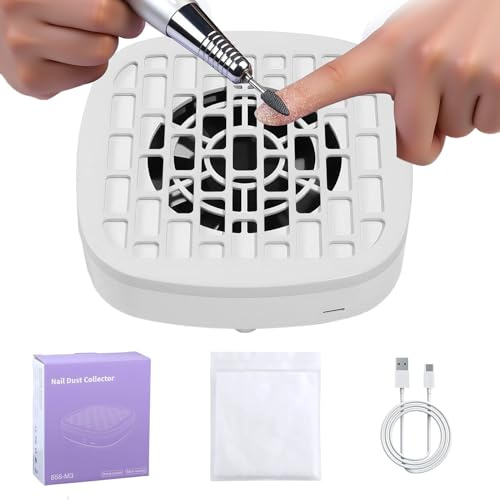 Colector De Polvo De Vacío De Uñas - Ventilador De Bajo Ruido | Potente Limpiador De Succión Para Manicura Y | Herramienta Profesional Para Principiantes, Casa, Salón, L