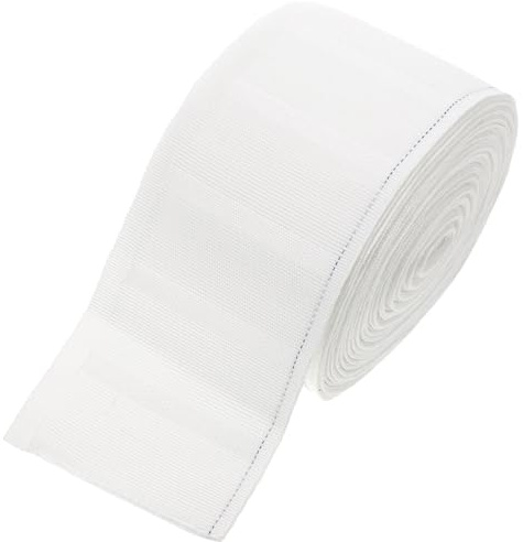 jojofuny Faltenband für Gardinen aus Polyester 7,5cm Breit 10m Lang für Duschvorhänge Türvorhänge und Heimdekoration