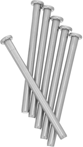 SOIMISS Lot de 6 Charnières à Goupille Amovible en Acier Inoxydable, Diamètre 89 Mm, Finition Nickel Argenté, pour Portes Intérieures en Bois, Réparation et Rénovation,