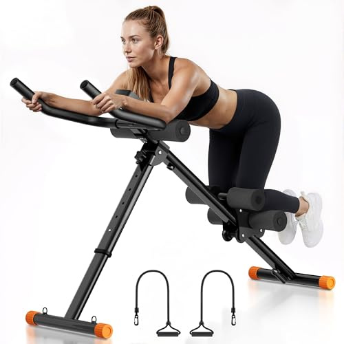 PAPIBLU Ab Trainer Machine, Adjustable Abdominal Trainers with Display (Black)