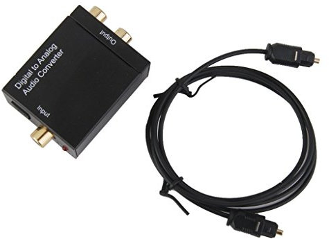 Convertitore Audio DAC Adattatore Digitale ad Analogico con Cavo Ottico Coassiale RCA Connettore