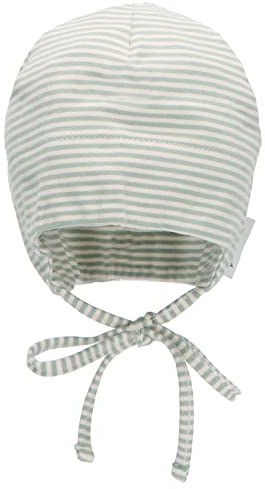 Sterntaler GOTS Beanie Ringel - Erstlingsmütze aus Singlejersey (Bio) gestreift - anschmiegsame Unisex Beanie Mütze zum Binden - Baby und Kinder Übergangsmütze