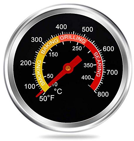 Lodokdre Grill-Thermometer, Temperaturanzeige, Räucherofen, Holzkohlegrill, Räucherthermometer, Wärmeanzeige, zum Kochen von Fleisch