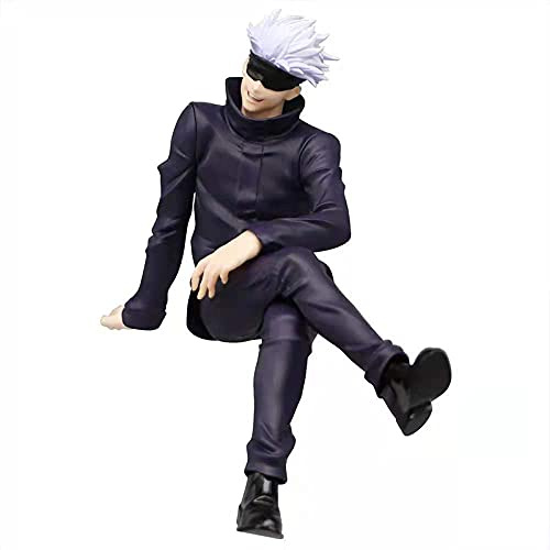 Puruuige Jujutsu Kaisen Satoru.Gojou Figurine Anime Gojo Satoru Figurine Modèle 9,9 cm Dessin animé yeux bandés, 10CM/3.9