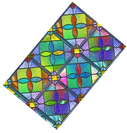 TOPPERFUN Película Diseño Extraíble Estática de Pvc para Ventana de Privacidad y Función Decorativa Hogar u Oficina