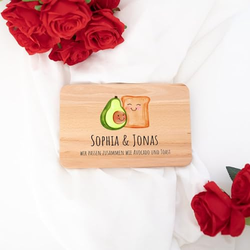 wunderwunsch - Personalisiertes Holzbrett mit Hochwertigem Spezial-Druck - Valentinstag Geschenke für Frauen - Tolle Partner Geschenke zum Valentinstag oder Hochzeitsgeschenke für Brautpaare