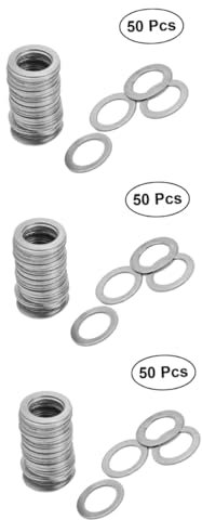 iplusmile 150stücke Edelstahl Flachunterlegscheiben Innendurchmesser Geeignet Für Instrumententeile Installieren Gitarren Und Bässe Silberfarbenes Set Mit Passenden Unterlegscheiben
