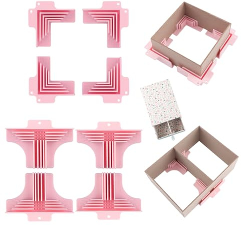 BAOFALI 8Pack Corner/Divider Assembly,Clamps Corner Guides Cartonnage Corner Holding Tool (3 mm, 2 mm, 1.5 mm, 1 mm) Wide .for Book Covers, Chipboard Boxes, Dioramas