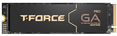 TEAMGROUP T-Force GA PRO 2TB SSD Patented Graphene Heatsink DRAM SLC Cache 3D TLC NAND NVMe InnoGrit PCIe Gen5x4 M.2 2280 Internal SSD Read/Write 10,000/8,500 MB/s TM8FFJ002T0C129