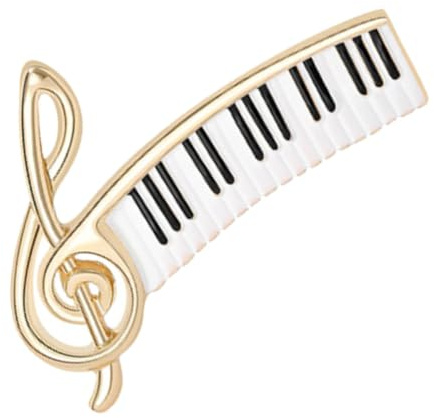 Piano Brosche für Damen aus Zinklegierung, Silberne Anstecknadel | Zarte, Elegante, Kreative Note, für Musikliebhaberinnen bei Partys und Stilvolles Geschenk