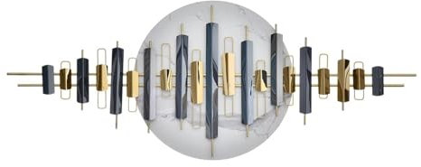 AMYSTY Wandskulpturen Wanddeko Wandornament Metall-Wandkunst, Moderne Wandkunst, Große Wandskulpturen, Hängende Wanddekoration Für Wohnzimmer, Esszimmer, Schlafzimmer Wandschmuck Wanddekoration
