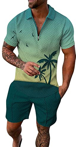 Tute Uomo Estivo 2 Pezzi Set Manica Corta Maglietta Sportiva + Pantaloncini Completo Tute Da Ginnastica Corto Lavoro Completi Casual Fitness Sportive Tuta Casa Taglie Forti Slim Fit Estive Mare