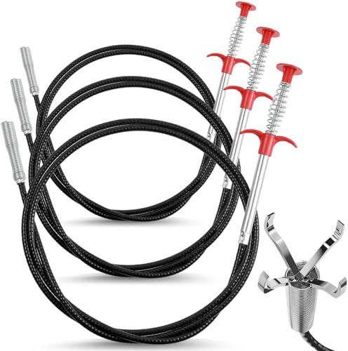 3 Pinze Per Artigli, Pulitore Di Scarico, A Spirale Flessibile Per La Pulizia Dei Tubi Per La Cucina, Il Bagno