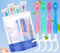 Vonmerie 12 cepillos de dientes desechables con pasta de dientes, 5 en 1 (preatados, hilo dental, raspador de lengua, aliento fresco, palillo de dientes), mini cepillo de dientes (aromas mezclados)