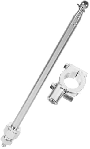 BESPORTBLE Motorcycle Flagpole Flag Pole Holder Bicycle Accessories Quad Motorbike Accessories Flag Pole Mount Wall Mounted Holder for Extendable Kick Stand Pad Silver Steel