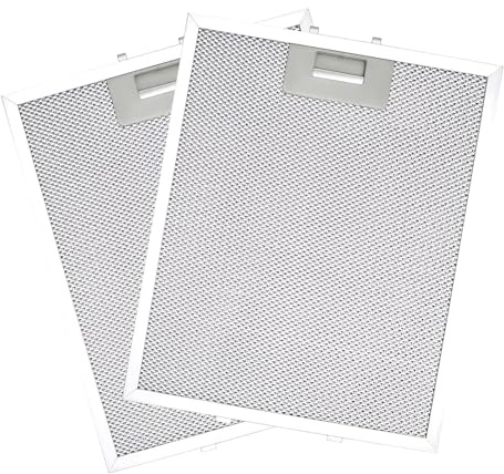 2 filtros de repuesto para campana extractora, aleación de aluminio, 320 x 260 mm, filtro universal para campana extractora con 5 capas de aluminio, filtro de grasa metálica, filtro para campanas