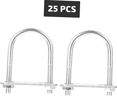 TOYANDONA 25 pièces Clips U Acier Inoxydable Pince de Fixation pour Tubes Accessoires de Résistants et Pratiques
