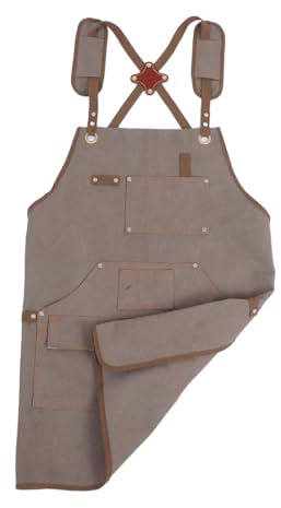 Yardenfun Delantal de carpintería de jardinería delantal de herramientas de de trabajo de jardineria para hombre de trabajo de jardín Metal Caqui