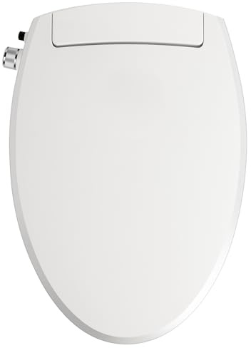 Clirass Sedile per bidet allungato con chiusura lenta, sedile bidet non elettrico con doppi ugelli, adatto per sedile WC allungato, controllo della pressione dell'acqua, facile da installare