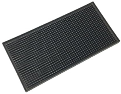 DIYEAH Alfombrilla Antideslizante de Silicona para Barra Tapete con Ranuras Profundas para Drenaje para Escurrir Vajilla y Frutas Resistente y Fácil de Limpiar Negra