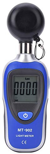 Jeffergarden Digitales Lichtmessgerät, Digitales Luxmeter, 0–200 K Lux Luxmeter, Hohe Genauigkeit, Großer Messbereich, LCD-Display, Anzeige bei Niedrigem Batteriestand, für Bühne, Kino, Bibliothek