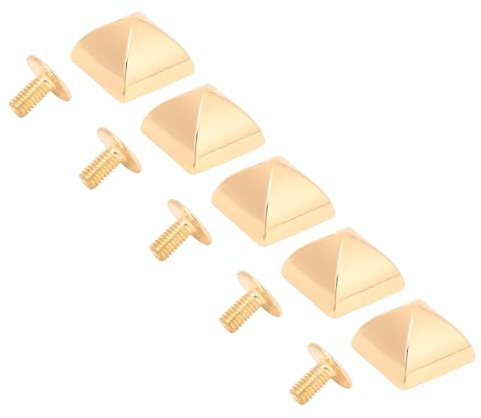 Tnfeeon Rivetti a Piramide a 4 Angoli, Set di Rivetti a Vite a Punta Quadrata in Lega di Zinco, 20 Pezzi 12 Mm per Cinture, Borse, Scarpe, Artigianato (#1)