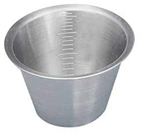 1 x Behrend einnehme Tasse en acier inoxydable, gobelets à médicament, la médecine Gobelets gradués, 30/50 ml