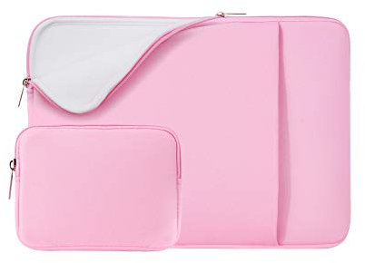 RAINYEAR 15 pollici Manicotto del computer portatile compatibile con 15,4 MacBook Pro A1938 A1707 A1990, 15 pollici Notebook Computer Chromebook caso con tasca accessori Pouch, Rosa