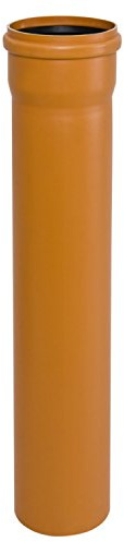MKK - 19548-001 - KG-Rohr DN 110-200 Länge 0,5 m PVC externes Abwassersystem Rohre Abflussrohr Kanalgrundrohr orange DN 110