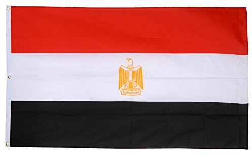 Flaggenfritze Drapeau/drapeau de l'Egypte – 150 x 250 cm + autocollant gratuit, XXL Drapeau -