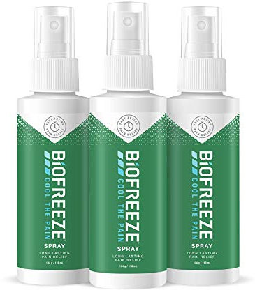 Biofreeze Pain Relief Spray, 118ml X 3, Cooling Spray, Cyrotherapy, Muscle Pain, Joint Pain, Arthritis Pain Relief, Longer Lasting, Soothing Effect, Freeze Sprays, Pain and Fever