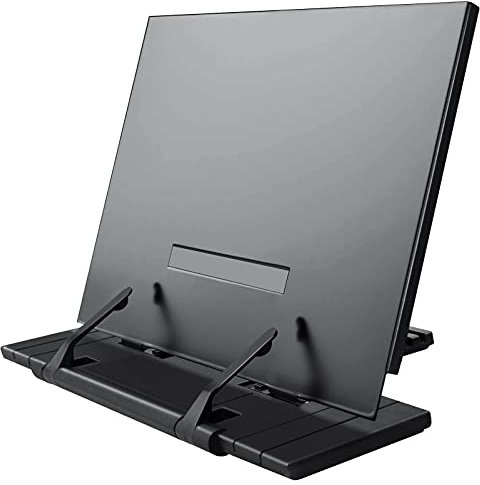 Egchi Schreibtisch-Bücherständer Dokumentenbuchhalter Laptop/iPad/Notenständer Halter Leseständer mit 7 verstellbaren Positionen (schwarz)