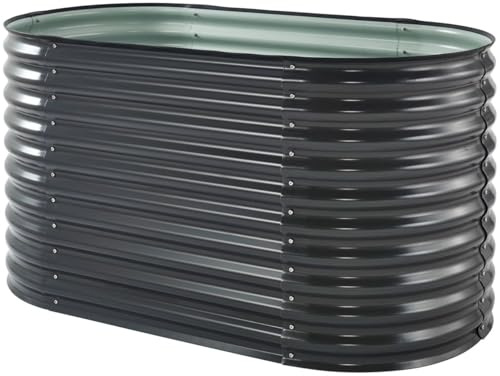 TrendLine Hochbeet Metall 160 x 80 x 82cm anthrazit 900 L Frühbeet Pflanzkasten