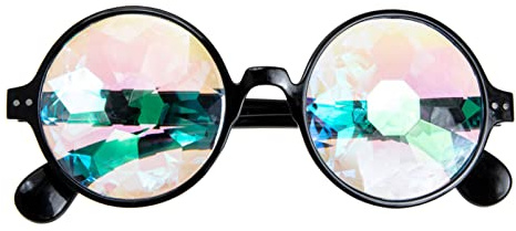 Didiseaon Kaleidoskop- Rave- Brille Festivals Brille Kaleidoskop- Sonnenbrille Regenbogenprismen- Sonnenbrille Beugungs- Sonnenbrille Foto- Requisite für Party Festival Dekoration Gefälligkeiten
