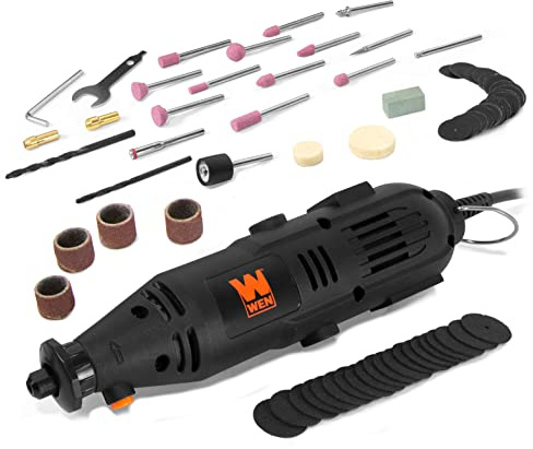 WEN 23101 1-Amp Variable Speed Rotary Tool with 100+ Accessories