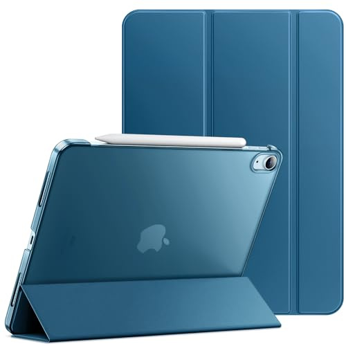 JETech Fodral för iPad Air 11 Tum M4/M3/M2 (2026/2025/2024), iPad Air 5:e/4:e (2022/2020 Modeller, 10,9 Tums), Slim Stativ Hård Baksida Skal Case Automatisk Uppvakning/Sömn-Funktion (Blå)