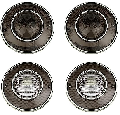 MOIKEN 4 Teile/Satz Auto LED Rücklicht Rücklicht Bremse Hinten Licht Kompatibel for Corvette C3 1975-1979 (ohne Leuchtmittel) rücklicht Zubehör (Color : B Shell)