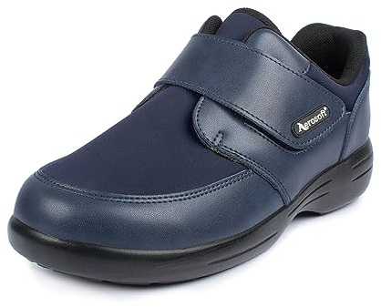 Aerosoft Scarpa Bassa Stretch 16 Donna Uomo Antiscivolo Chiusura a Strappo (Blu, 43)