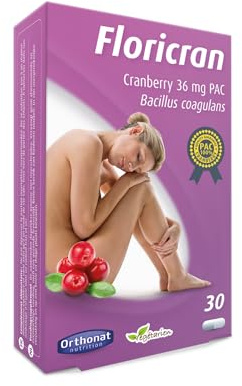 Orthonat - Floricran - Complément Alimentaire Confort Féminin - Intimité et Cycle Féminin - 452 mg d’Extrait de Canneberge par Gélule - PAC et Souches Microbiotiques - 30 Gélules
